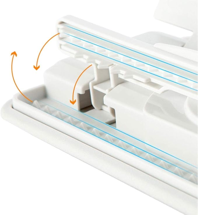 360° Rotating Mop Flat for Household Use Wet and Dry Triple Gripper Freely Retractable