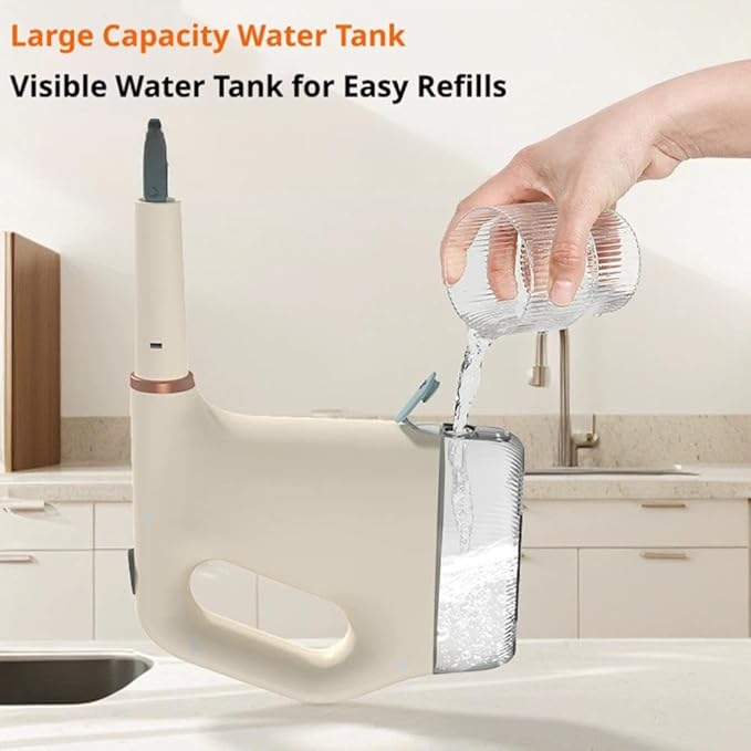 Handheld Steam Cleaner with 6 Accessories 20-Second Fast Heat-Up High-Pressure Steam Machine Multi-Purpose Portable Steamer for Kitchen Grease Bathroom Tile Grout Car Detailing Beige