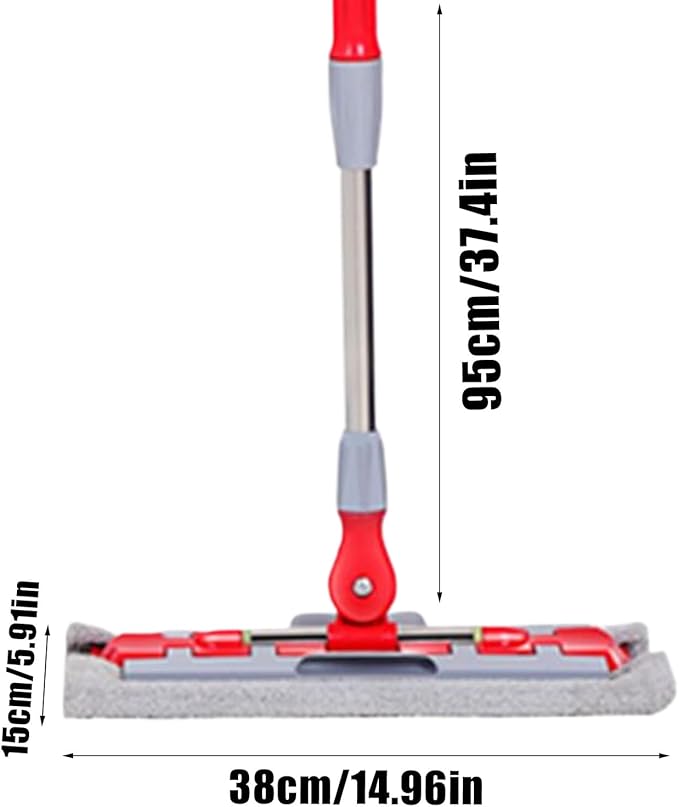 Microfiber Mops for Floor Cleaning | 360 Degree Rotating Flat Head Mop | Telescopic Handle Quick Cleaning Scrubber with 7 Pads for Commercial Home Daily Maintenance Kitchen Apartment Tile Large Open A