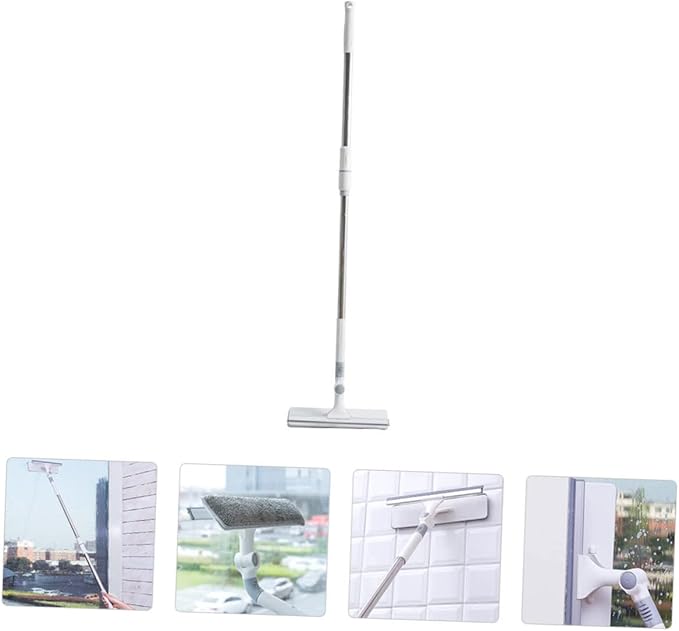 Multi-Use Adjustable Window Cleaning Wiper Extendable Handle Double-Sided Glass Scraper for Home and Office Use for Streak-Free Cleaning
