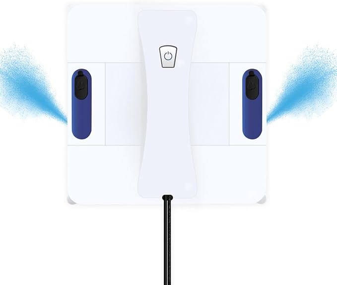 Window Cleaning Robot 2600Pa Smart Glass Cleaning Robot Vacuum Cleaner Robotic Window Cleaning Tool for Indoor/Outdoor/High-Rise Building Windows White