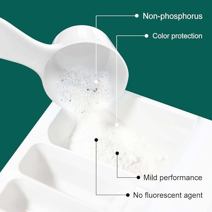 Active Oxygen Descaling Bubble Powder | 64 Loads (1.33 lb) |Foam Hyper Concentrated | High Efficiency &amp Standard Machine Washer | Nontoxic Biodegradable | Stain &amp Odor Removal Enzyme Boosters