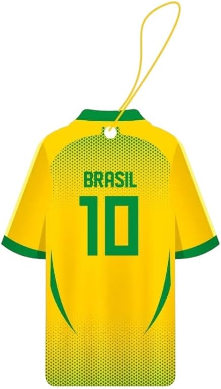 Car Air Freshener Assorted 12 Pack Fan Team Jersey USA|MEXICO|COLOMBIA|BRAZIL ARGENTINA|VENEZUELA Long- Lasting (Team Brazil Mix 3 Bubble Gum 3 New Car3 Vanilla Black3 Crystal Black)