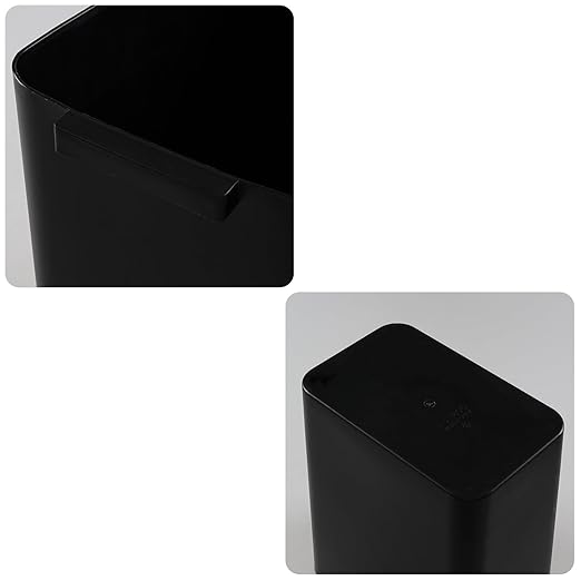 4.5 Gallon Plastic Office Wastebasket Plastic Trash Cans Black 3 Packs