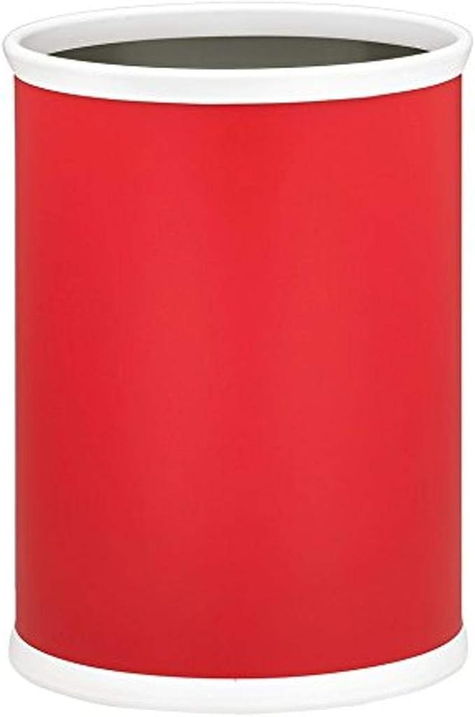 Kraftware Fun Colors Oval Wastebasket 14” Red