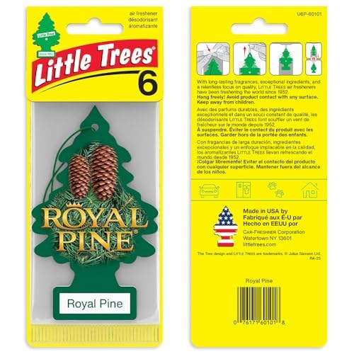 LITTLE TREES Car Air Freshener | Hanging Tree Provides Long Lasting Scent for Auto and Home | Royal Pine 24 Air Fresheners