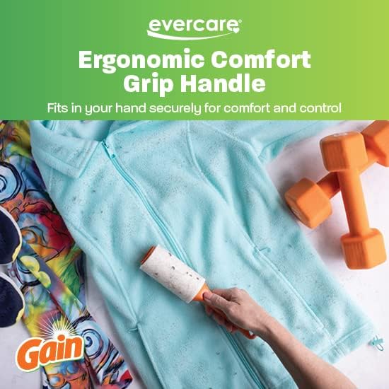 Evercare Gain Scented All-Purpose Lint Roller Value Pack with 2 Lint Rollers and 3 Refill Rolls 60 Sheets Each