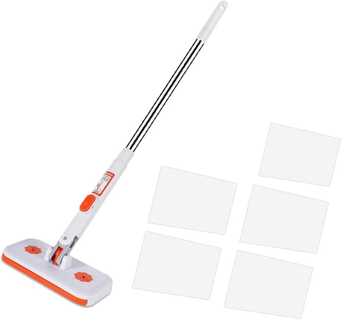 Multipurpose Home Cloth Mop with Stainless Steel Handle for Wet and Dry Efficient for Tight Space Hard Floor