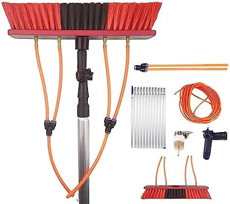 Glass Cleaning Brush Home Water Fed Telescopic Pole Kit Solar Panel Brush Rotating for Photovoltaic PanelProfessional Window Cleaning KitExtendable Window Cleaning PoleConservatory Roof C