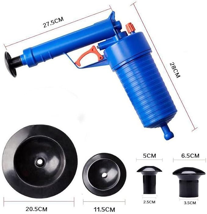 Pipeline Dredge Device Toilet Dredge Pressure Tool With Sucker 4pcs