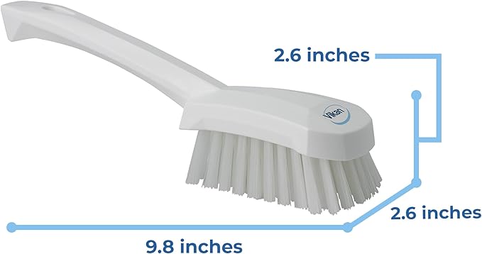 Vikan 41925 BrushWashingStiff10PP/PBTWhite