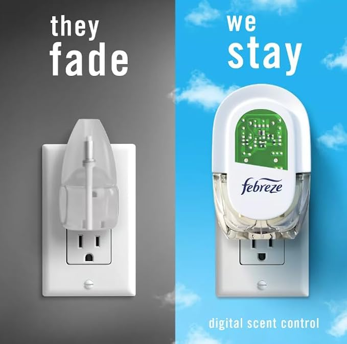 F.e.b.r.e.z.e Plug In Air Freshener Odor-Fighting Scented Oil Refill 9 Refills (Linen &amp Sky)