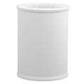 Kraftware Rainbow Oval Wastebasket with Plastic Liner Adding Color and Fun to The Bathroom and All Other Rooms in The Home or Entertainment Space 13 Quart Capacity 2 Piece Set White