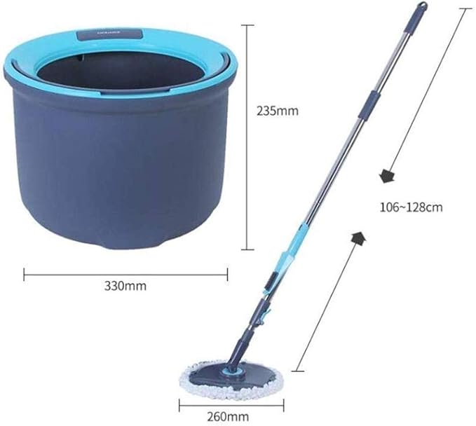 Mop  Rotating Bucket Set with 4 Microfiber Heads Slurry Clean Hygienic Dead Angle