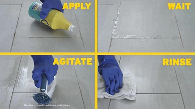 Zep Grout Cleaner and Brightener - 32 oz (Case of 12) ZU104632 - Make Grout Look New Again Just Like Magic