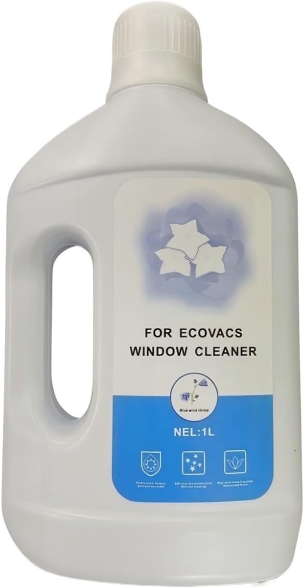 Window Fittings. 1L Of Glass Cleaning Fluid Is Suitable For All Window Models. Compatible With Ecovacs W1 / W1 Omni / W1PRO W2 / W2 PRO(1Pcs)