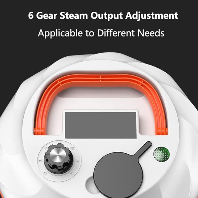 High Pressure Steam Cleaner Gun 2500W Portable High Temperature Steam Cleaning Machine with 3 Brush Home Use Powerful Handheld Steam Cleaner for Kitchen Grease Furniture Bathroom Car (Orange)
