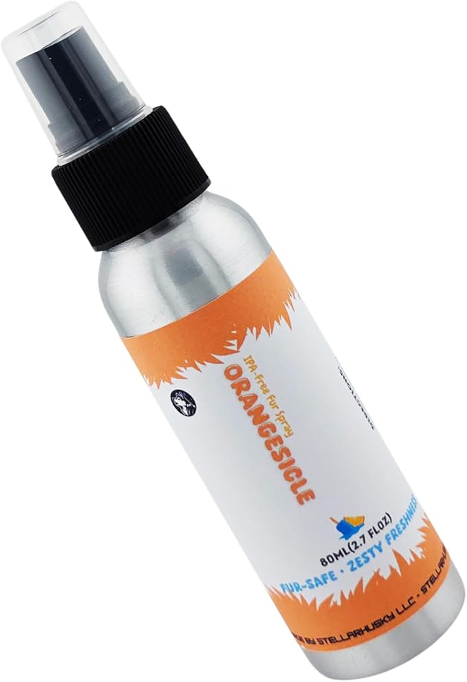 Fursuit Spray - Fur &amp Costume Spray - Orangesicle - IPA-Free Fabric Freshener for Fursuits &amp Cosplay | Long-Lasting Scent | 80 mL Aluminum Bottle