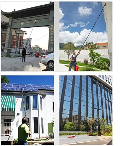Glass Cleaning Brush Home Water Fed Telescopic Pole Kit Solar Panel Brush Rotating for Photovoltaic PanelTelescopic Water Fed Pole Brush for Window &amp Solar Panel Cleaning 7.2M Extension Kit