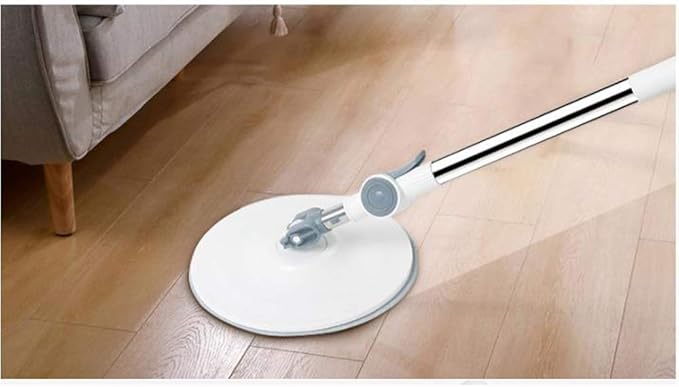 Microfiber Mop and Bucket System for Floor Cleaning with 2 Washable Flat Pads