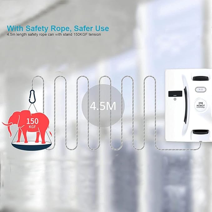 HOBOT-298 Window Cleaning Automatic Robot with Ultrasonic Water Spray Intelligent Cleaning AI Smart Route Plan Replaceable Water Tank and Control via Smartphone or Remote