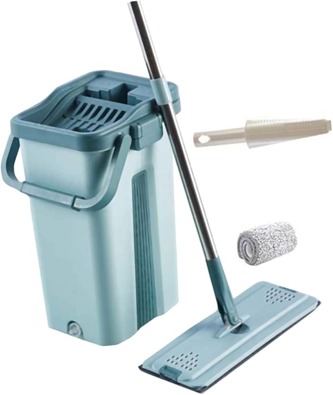 1set Microfiber Mop Bucket for Easy Cleaning Non-Hand Wash Design for Home Use Suitable for Wet and Dry Compact Storage