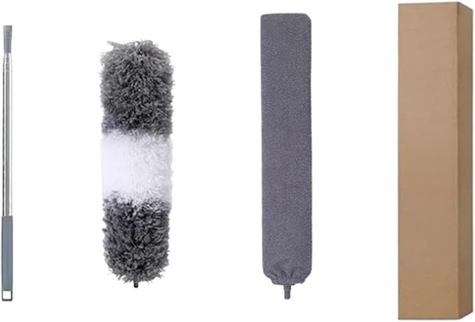 Portable Household Ceiling Blinds Cleaner Bendable Duster with Extension Pole Stair Cleaning Brush Home Tools Products(3pcs with Box)