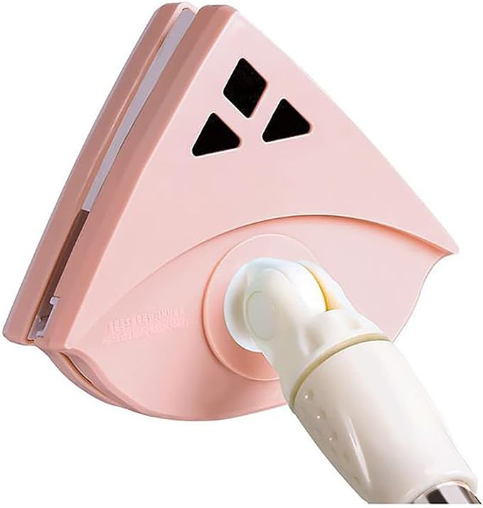 Bao Monad Glass Wiper Double-Sided Window Cleaning Cleaner Household high-Rise Building Cleaning Cleaning Tool Brush for households White (Pink)