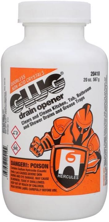 Oatey Hercules Glug Crystal Drain Opener 20 oz. - Case of: 24