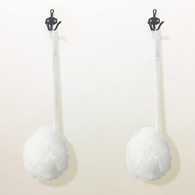 Eaasty Toilet Bowl Brush with Long Plastic Handle Bulk Disposable White Soft Swab Toilet Bowl Cleaners Mop with Silk Cotton Brush for Bathroom 11 x 4.3 Inch(20 Pack)