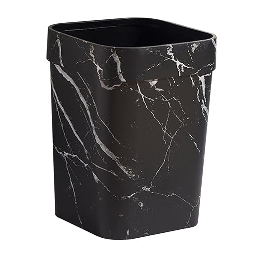 Capacity Square Waste Basket Plastic Office Trash Can Bathroom Accessories Decor