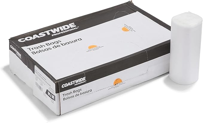 AccuFit 32 Gallon Trash Bag 33 x 44 Low Density 1.1 mil Clear 200 Bags/Box
