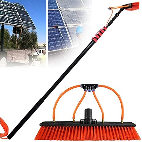Glass Cleaning Brush Home Water Fed Telescopic Pole Kit Solar Panel Brush Rotating for Photovoltaic PanelWater Fed Pole Kit 3.6M-11M Water Fed Extendable Cleaner Conservatory Roof Cleaning