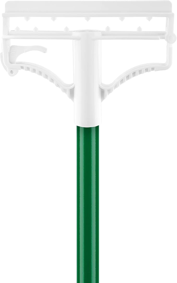 Cotton Blend Wet Mop with Steel Handle Green and White