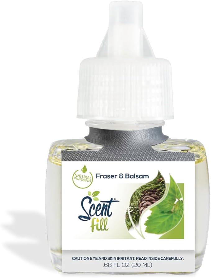 Scent Fill Fraser Fir &amp Fresh Balsam Pine Plug in Air Freshener 4 Scented Oil Refills