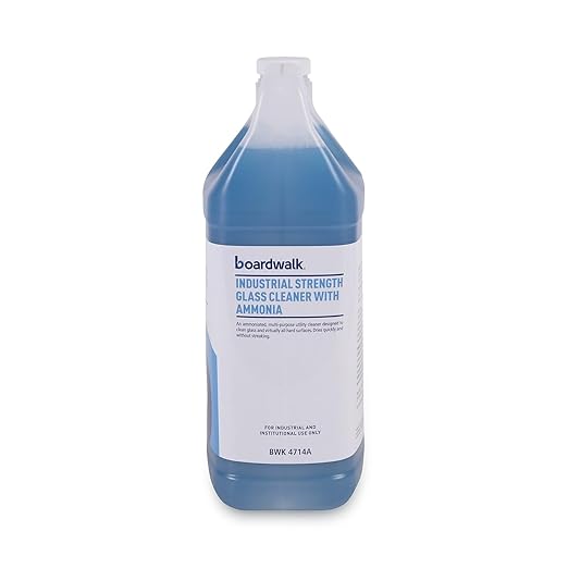 Boardwalk BWK3714A Industrial Strength Glass Cleaner with Ammonia 1 Gal Bottle (Case of 4)