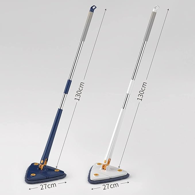 360°Rotating Adjustable Cleaning Mop Triangle Cleaning Mop with Automatic Water Squeezing Telescopic Rotating for Walls Windows (A) 1PCS 12027(B)
