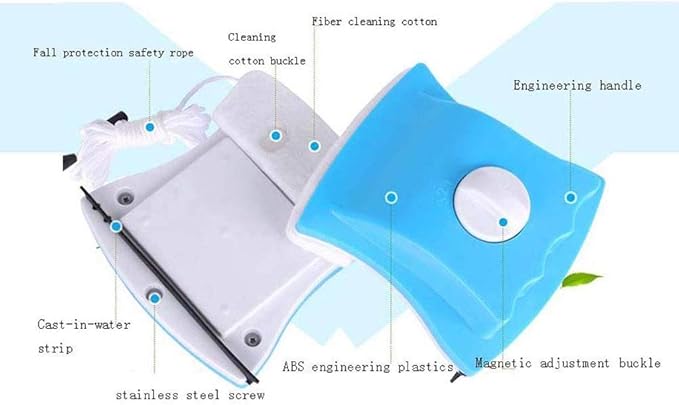 Glass Wiper Double-sided Effective For Single Glazed Windows With 3-25mm Thickness