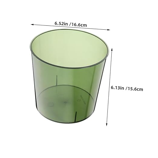 PRETYZOOM 4pcs Transparent Plastic Wastebasket Round Clear Garbage Container Bin for Home Office Bathroom Kitchen and Dorm Room and Stylish Multiuse Design