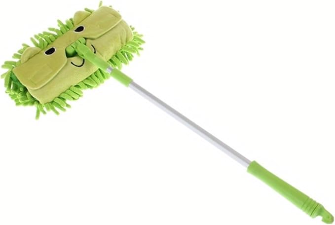 Portable Stretchable Floor Cleaning Tools Mop Dustpan Mini Sweeping House(Green)