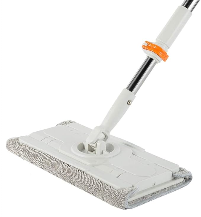 360° Rotating Mop Flat for Household Use Wet and Dry Triple Gripper Freely Retractable