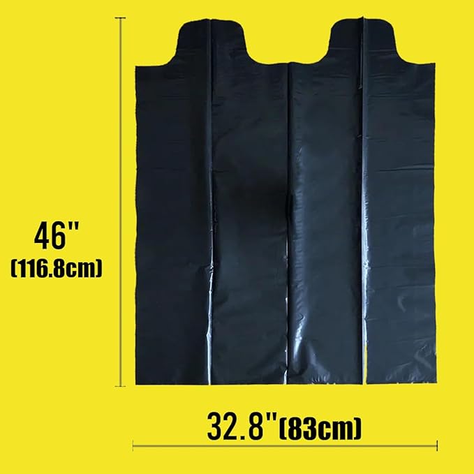 Contractor Heavy Duty Trash Bags 42 Gallon | 26 Count | 3 MIL | 32.8 X 46 | Large Black Flap Tie Construction Garbage Bags for Business Home Commercial Industrial Storage Outdoor