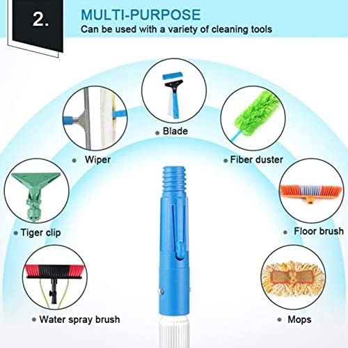 Telescopic Glass Cleaning BrushWindow Cleaning Pole Window Cleaner Kit Water/Hose Fed Pole Window Cleaning Brush Equipment Cleaning Photovoltaic and Solar Panels30F