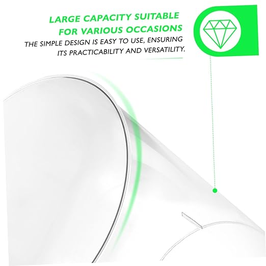 Cabilock Transparent Plastic Wastebasket for Home and Office Lightweight Compact Garbage Recycling Container Simple Stylish Trash Can for Living Bedroom Kitchen Use
