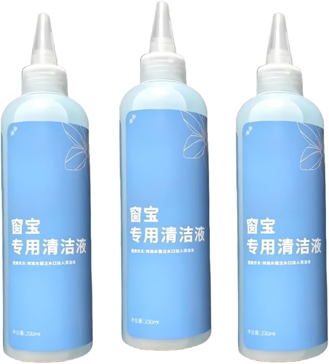 Window Cleaning Solution Compatible with ECOVACS Winbot W2/W1/MINI Cleaning Liquid Window Cleaner 230ml(3 bottles)