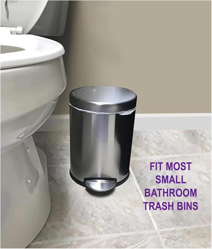 4 Gallon Trash Bag Lavender Scented (440 Count) Small Bathroom Garbage Bags Wastebasket Can Liners White Trash Bags for Home Kitchen Office Bins (440 Bags)
