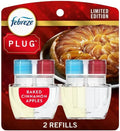 F.e.b.r.e.z.e Odor-Fighting Fade Defy Plug Air Freshener (2) of 0.87 fl oz Refills (Baked Cinnamon Apples)