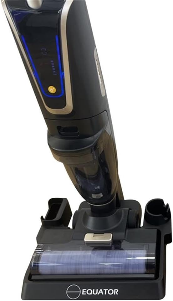 Equator Smart 3-in-1 Vacuum Sweeper Mop for Floor + Carpet Self-Cleaning Voice Prompt 8 lbs (Black)