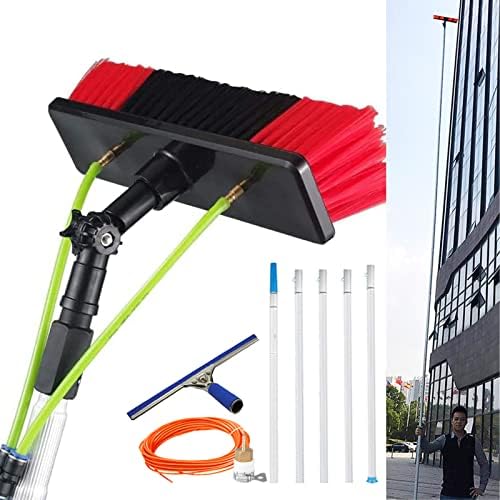 Glass Cleaning Brush Home Water Fed Telescopic Pole Kit Solar Panel Brush Rotating for Photovoltaic Panel6m Water Fed Pole Window Cleaning Kit - Squeegee &amp 30cm Brush for Conservatory Roof