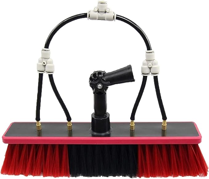 3.6-10.8m Window Cleaning Pole Telescopic Cleaning Brush Equipment Water/Hose Fed Pole Cleaning Photovoltaic and Solar Panels/Glass ScraperBrush Head